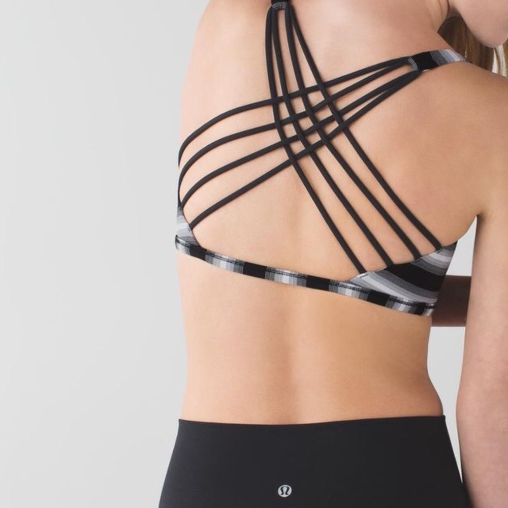 Lululemon Free To Be Wild Striped Sports Bra